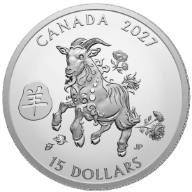 2027 Year of Goat 1oz Silver Coin