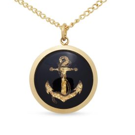 Gold Anchor Pendant